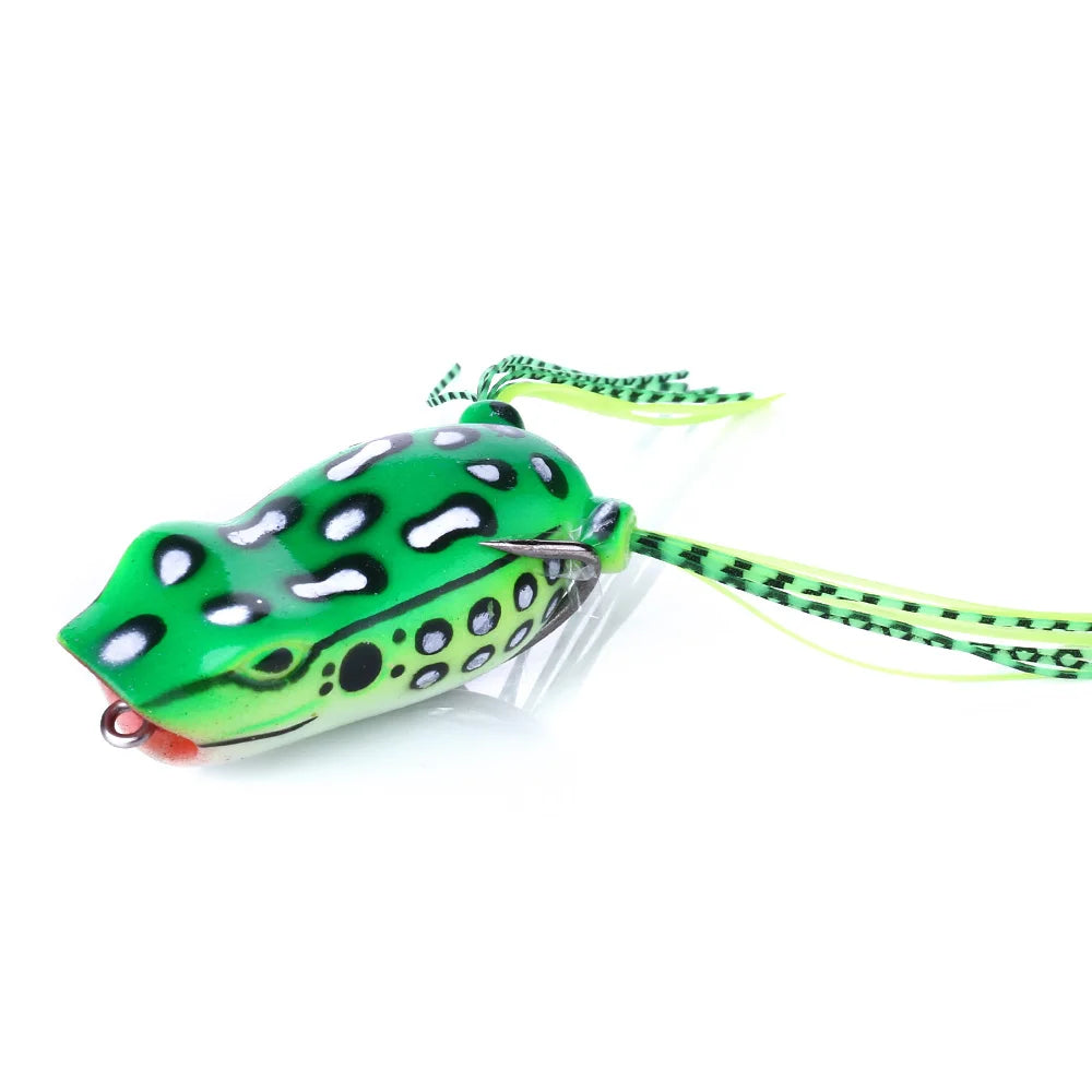 Hengjia 1PCS Popper Frog Big Mouth Fishing Lures 5.5cm 12g Wobbler Top Water Artificial Bait Isca Pesca Tackle Beard Simulation