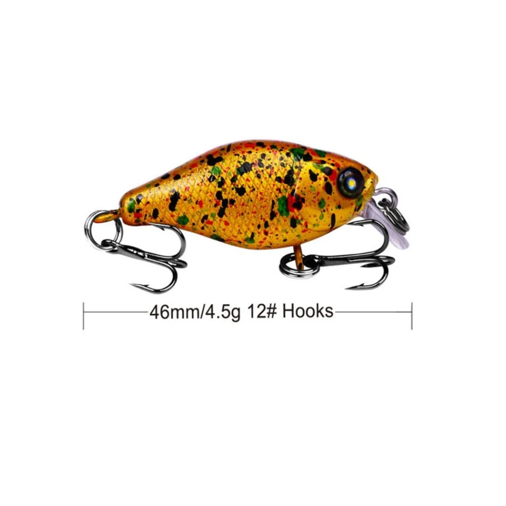 1Pcs Crank Fishing Lures Wobblers 45mm 4.3g Mini Crankbait Artificial Plastic Hard Bait Bass Pike Fishing Tackle