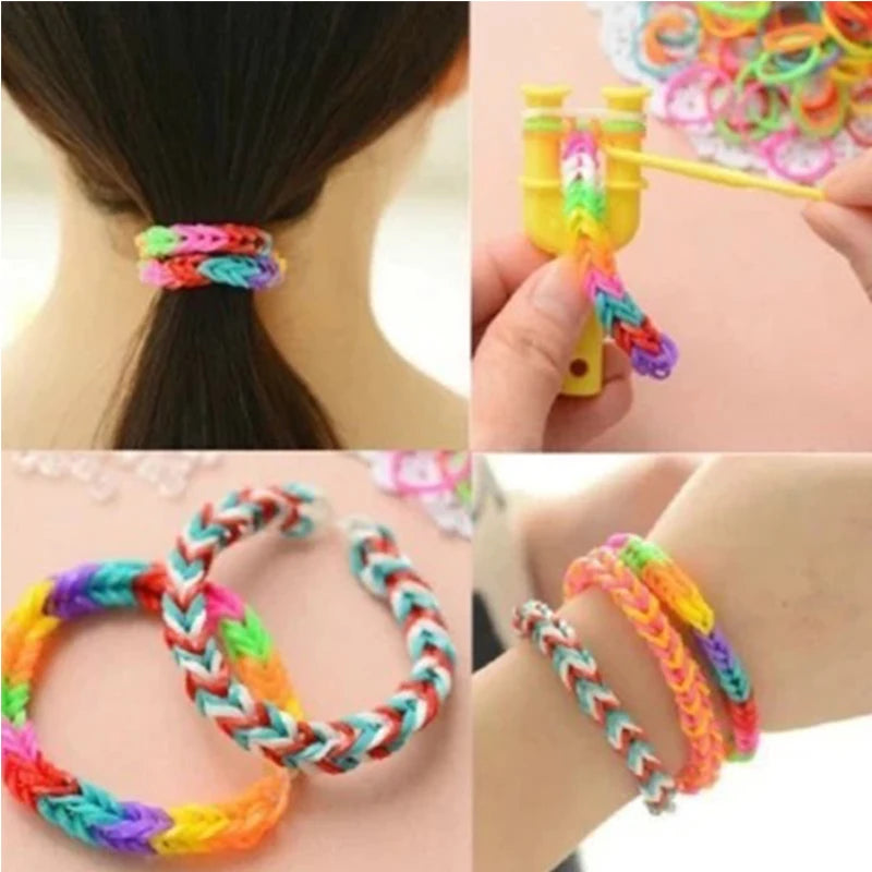 Diy toys rubber bands bracelet for kids or hair rubber loom bands refill rubber band make woven bracelet DIY Christmas 2019 Gift