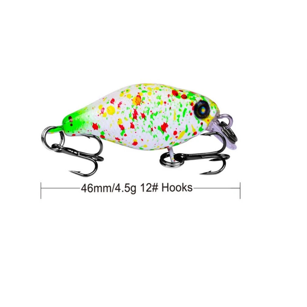 1Pcs Crank Fishing Lures Wobblers 45mm 4.3g Mini Crankbait Artificial Plastic Hard Bait Bass Pike Fishing Tackle