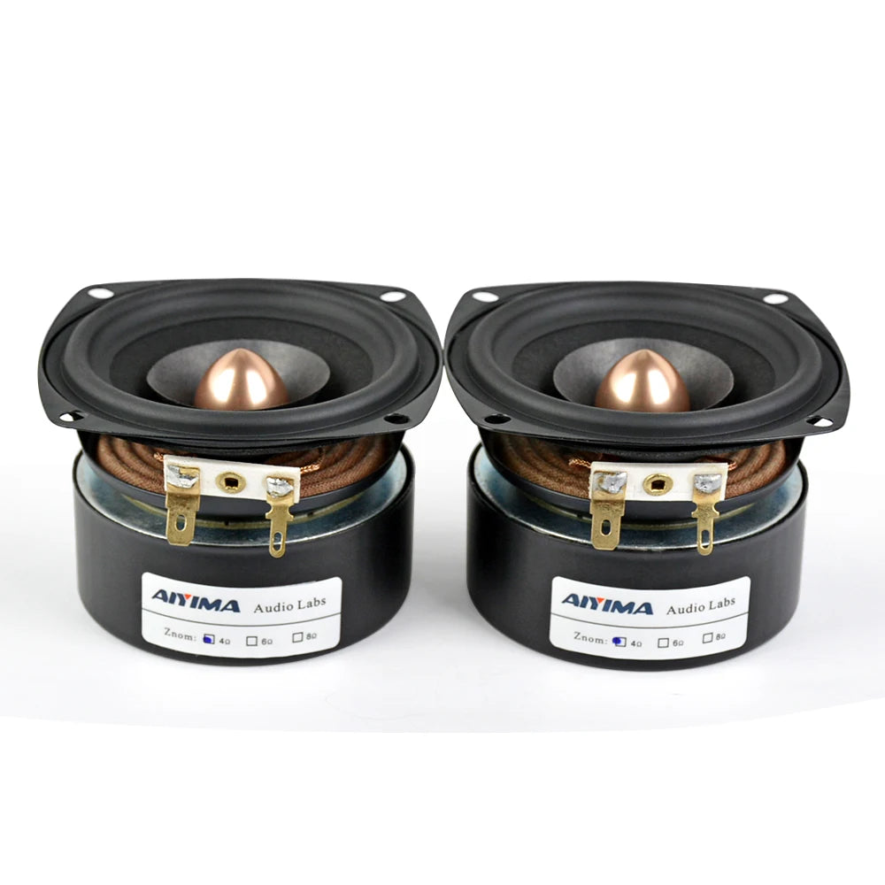 AIYIMA 2Pcs 3 Inch 4 Ohm 8 Ohm 15W Audio Speaker Full Range Sound Speaker HIFI Bullet Treble Midrange Bass Loudspeaker DIY