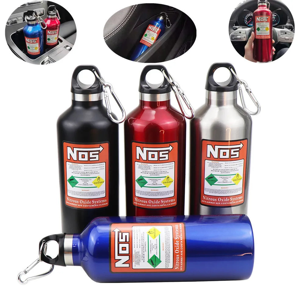 500ml car vacuum flask NOS nitrogen flask shape aluminum alloy vacuum flask thermostatic kettle creative gift for men