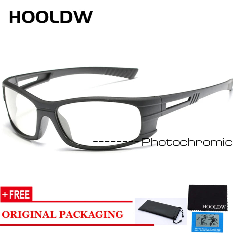 HOOLDW Polarized Photochromic Sunglasses Men Outdoor Sports Chameleon Sun glasses Driving Goggles Glasses Change Color Eyewear