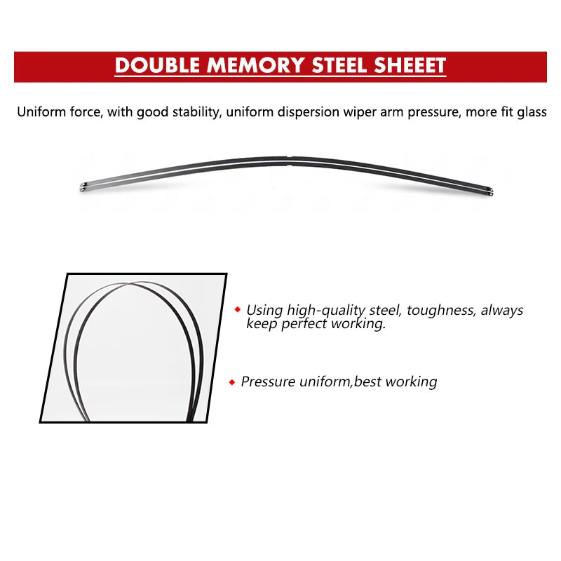 KAWOO Wiper Front Car Wiper Blades For KIA Rio 3 2011-2017 Windshield Windscreen Front Window Accessories 26"+16" LHD RHD