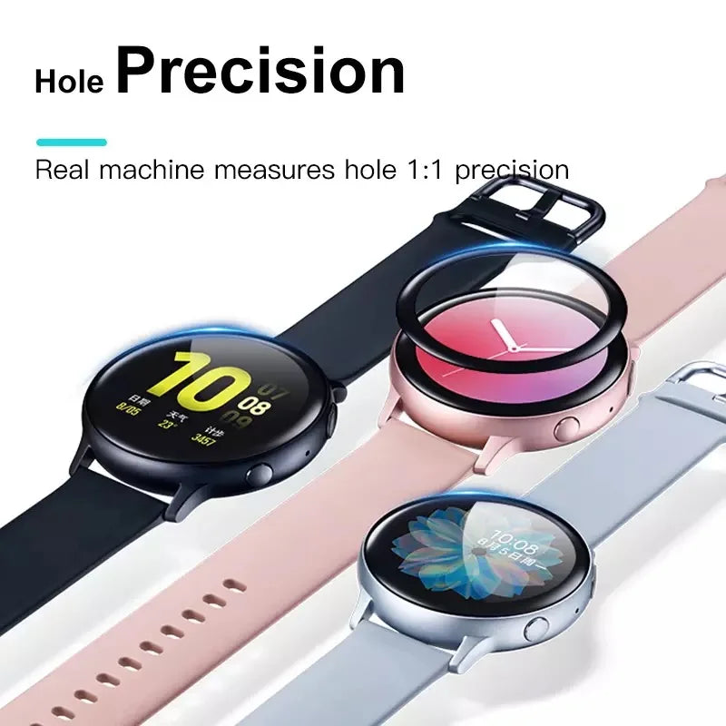 1/2/3PCS 20D Curved Edge Screen protector Glass For Samsung galaxy Watch Active 2 40mm 44mm Protective Tempered Glass Film