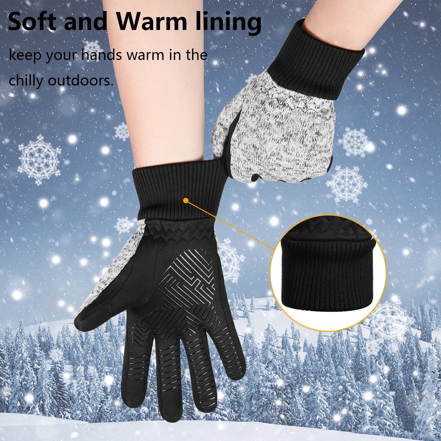 MOREOK -10℃ Winter Gloves 3M Thinsulate Warm Thermal Gloves Touchscreen Bike Gloves Anti-slip Bicycle Cycling Gloves Men Women