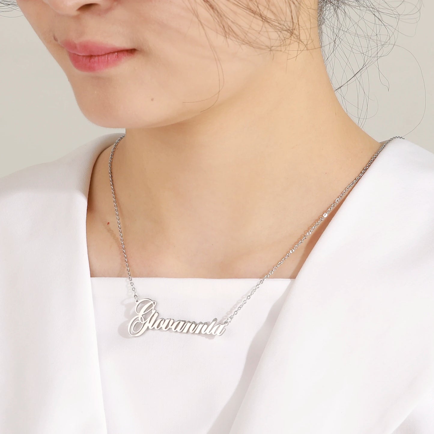 Sipuris Custom Name Necklace Personalized Golden Choker Stainless Steel Necklace For Women Man Customized Jewelry Weddings Gifts