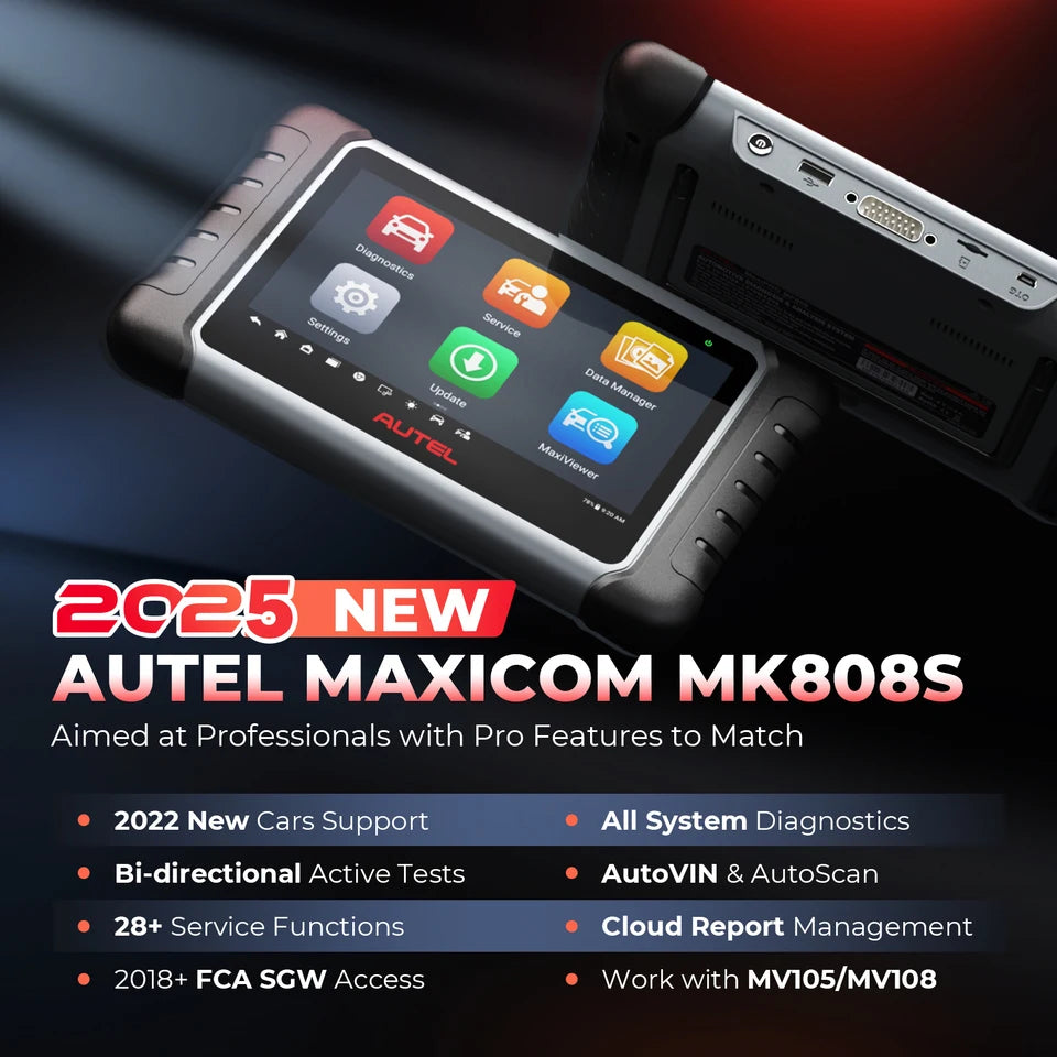 Autel MK808S Bi-Directional Control Automotive Scanner Car Diagnosis and IMMO Key Coding Tool PK MX808S MK808BT PRO