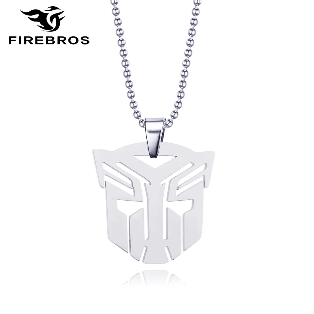 FIREBROS 20/24" Chain High Polish Never Fade 316L Stainless Steel Movie Anime Necklace Pendant Men Cosplay Jewelry Kids Boy Gift