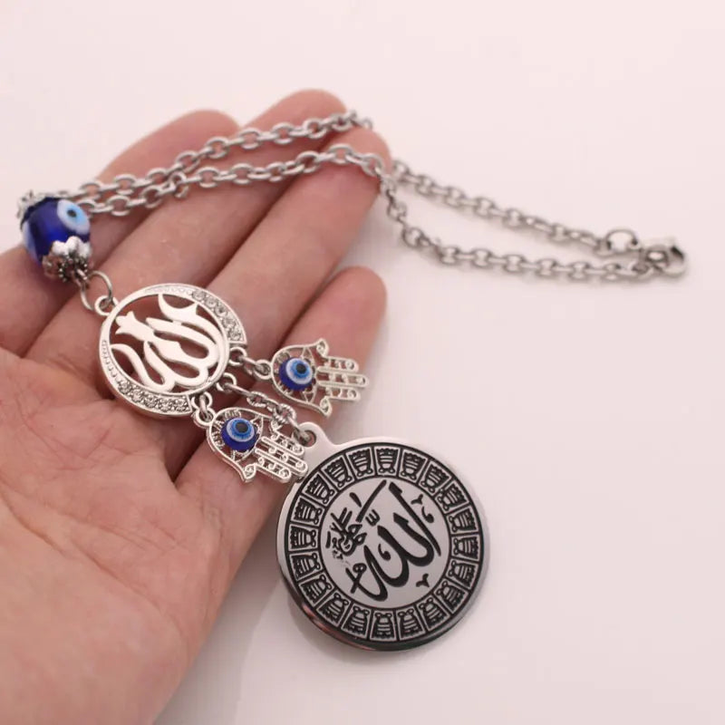 islam muslim Allah Hamsa Hand Of Fatima turkey evil eye car pendant