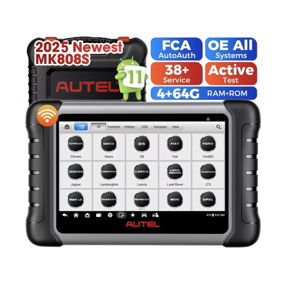 Autel MK808S Bi-Directional Control Automotive Scanner Car Diagnosis and IMMO Key Coding Tool PK MX808S MK808BT PRO