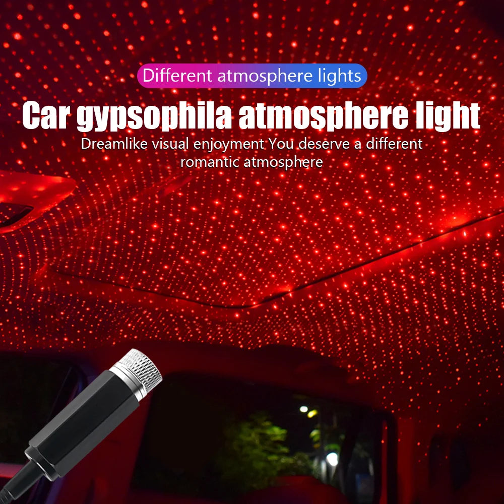 USB Atmosphere Light Roof Star Projector Night Light Romantic Atmosphere Decoration for Ceiling Car Bedroom Party LED Roof Stars