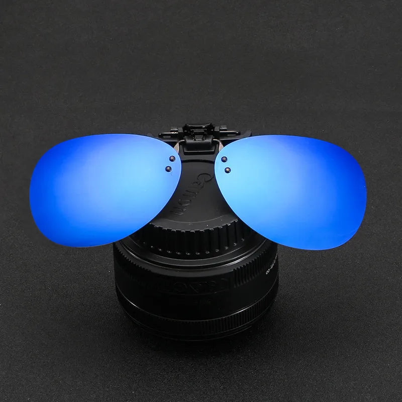 Polarized Clip On Sunglasses Unisex Photochromic Car Driver Goggles Night Vision Glasses Anti Glare Vintage Lens Clip Glasses