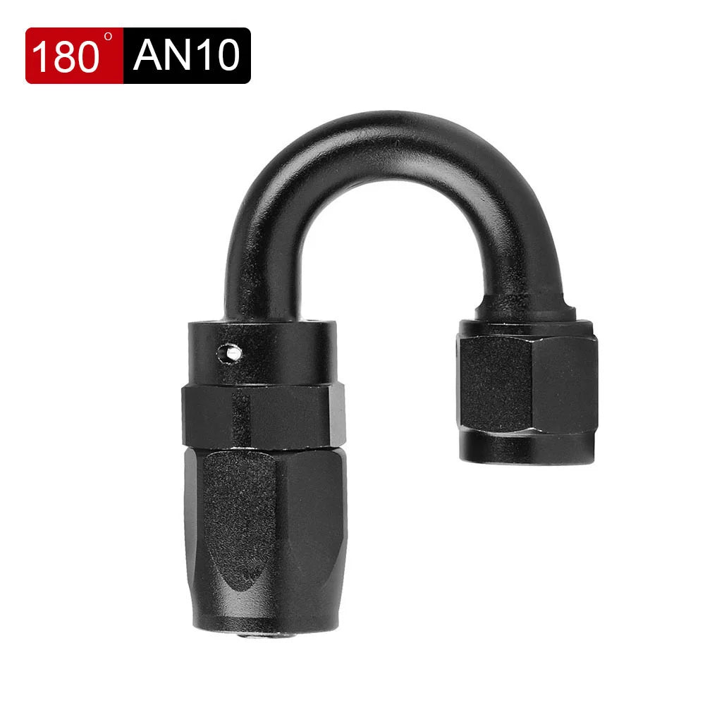 AN6 AN8 AN10 Oil Fuel Swivel Hose Anoized Aluminum Straight Elbow 0 45 90 120 180 Degree Hose End Oil Fuel Reusable Fitting