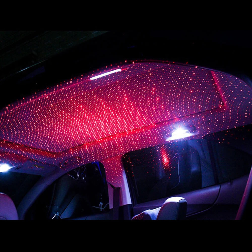 Red Starry Sky Ceiling For Car USB Light LED Strip Decorative Interior Ambient Lamp Projector Caravan RV Automotive Accessories