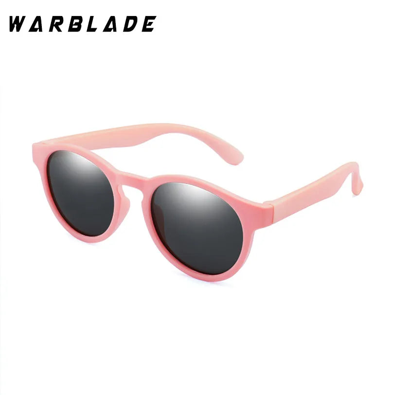 WarBLade Colorful Flexible Kids Sunglasses Polarized Boys Girls Round Sun Glasses Child Baby Eyewear Silicone Eyeglasses UV400