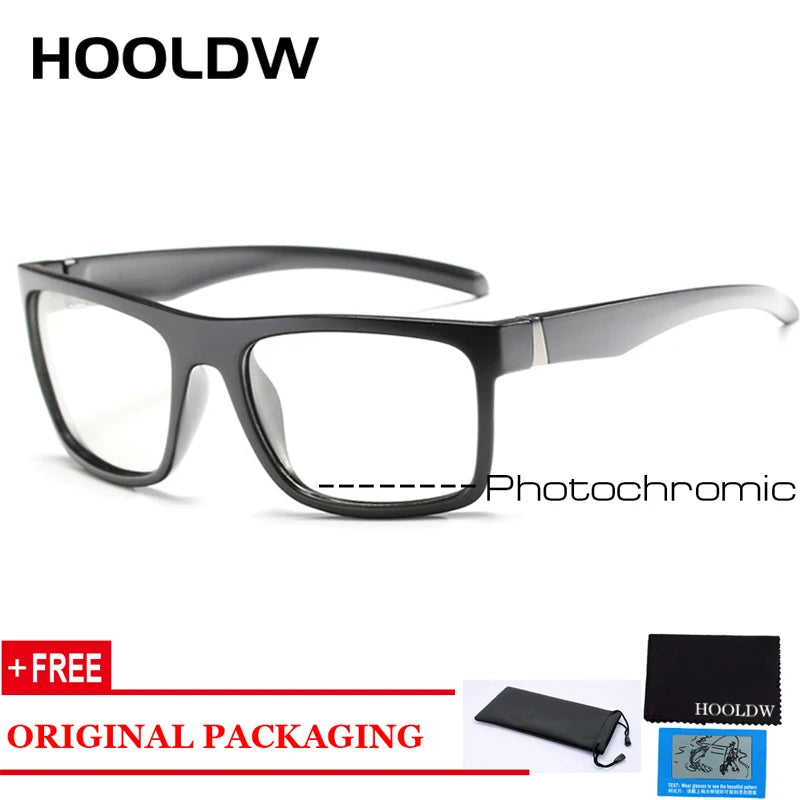 HOOLDW Polarized Photochromic Sunglasses Men Outdoor Sports Chameleon Sun glasses Driving Goggles Glasses Change Color Eyewear