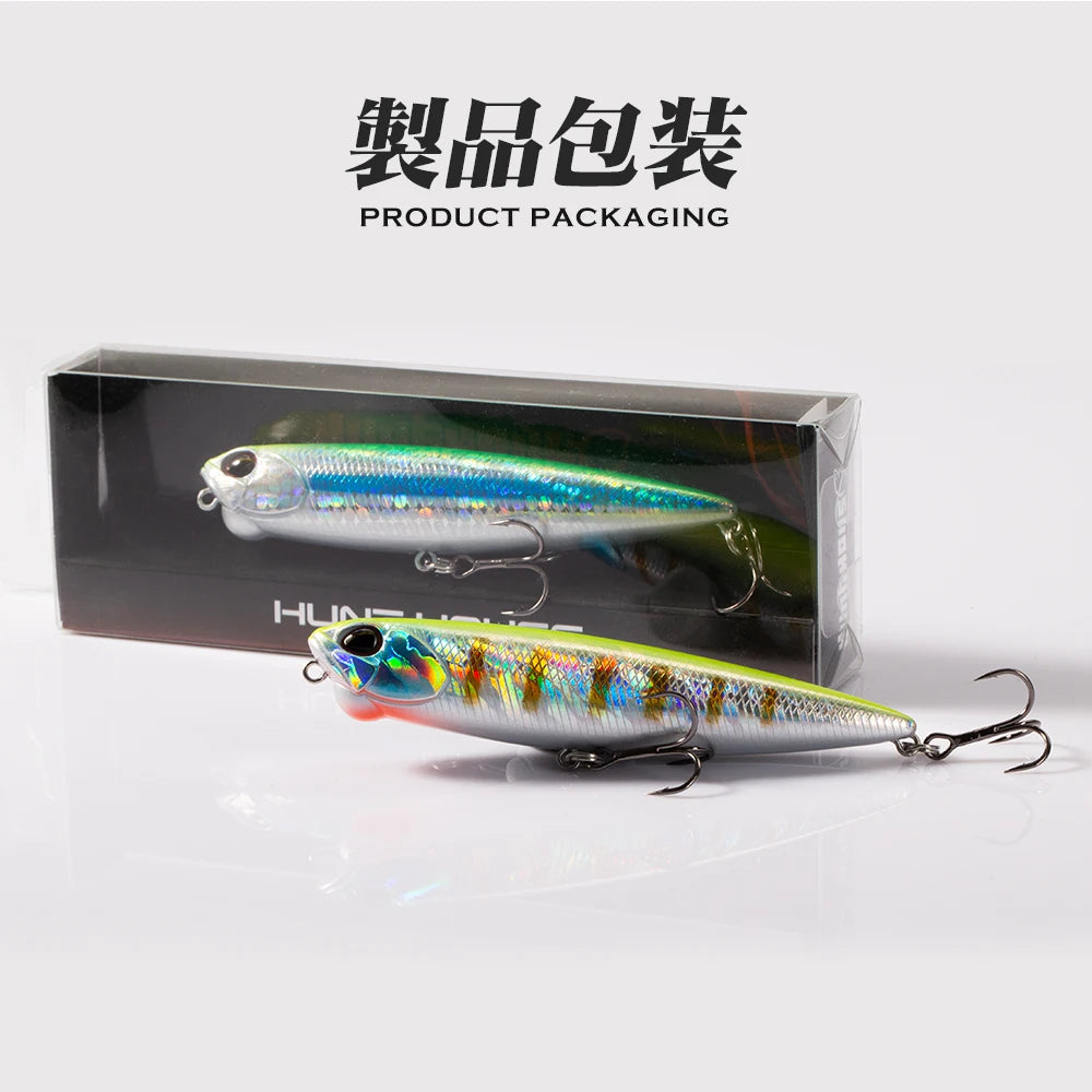 Hunthouse fishing pencil lure Realis Pencil 100mm/14.5g 65mm/5.5g floating top water Wobbler stick bait  for fishing Doiphinfish