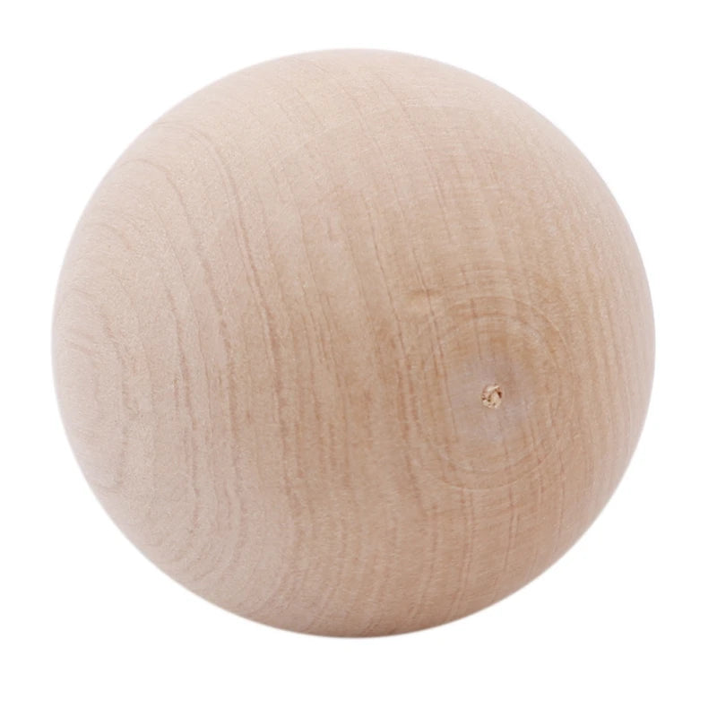 Wooden Balls Without Bore Dia. 50mm/60mm/70mm/80mm Exercise Wooden Ball Durable DIY Painted Exercise Wooden Ball