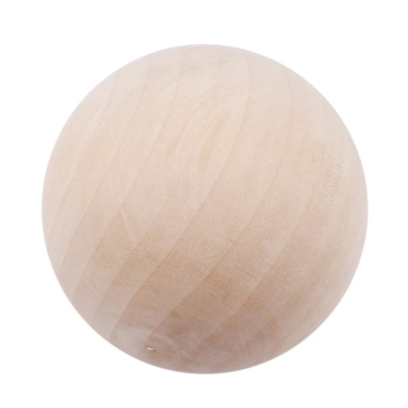 Wooden Balls Without Bore Dia. 50mm/60mm/70mm/80mm Exercise Wooden Ball Durable DIY Painted Exercise Wooden Ball