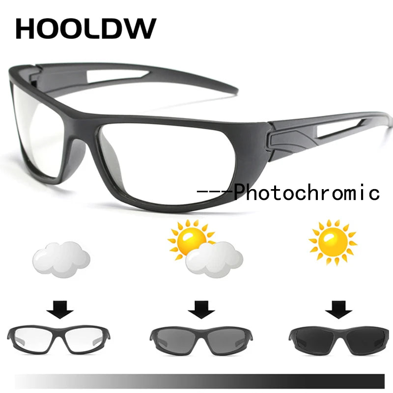 HOOLDW Retro Polarized Photochromic Sunglasses Night Vision Glasses Men Women Day Night Driving Anti-glare Goggle Eyewear UV400