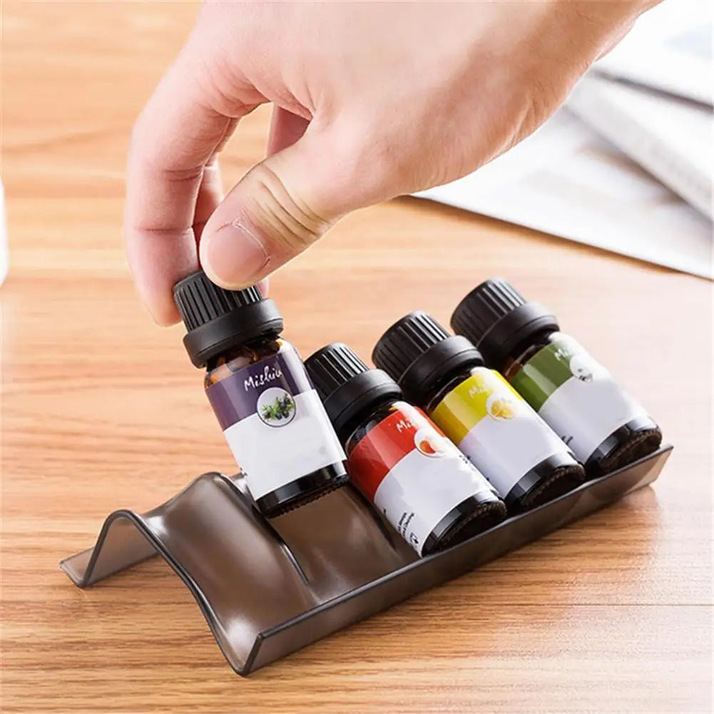Drawer Storage Organizer Foldable Essential Oil Bottle Plastic Rack Durable Heat Resistant Essential Oil Bottle Display Stand