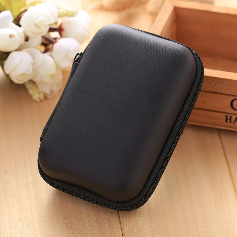 Mini Color Portable Earphone Bag Coin Purse Headphone USB Cable Case Storage Box Wallet Carrying Pouch Bag Earphone Accessories