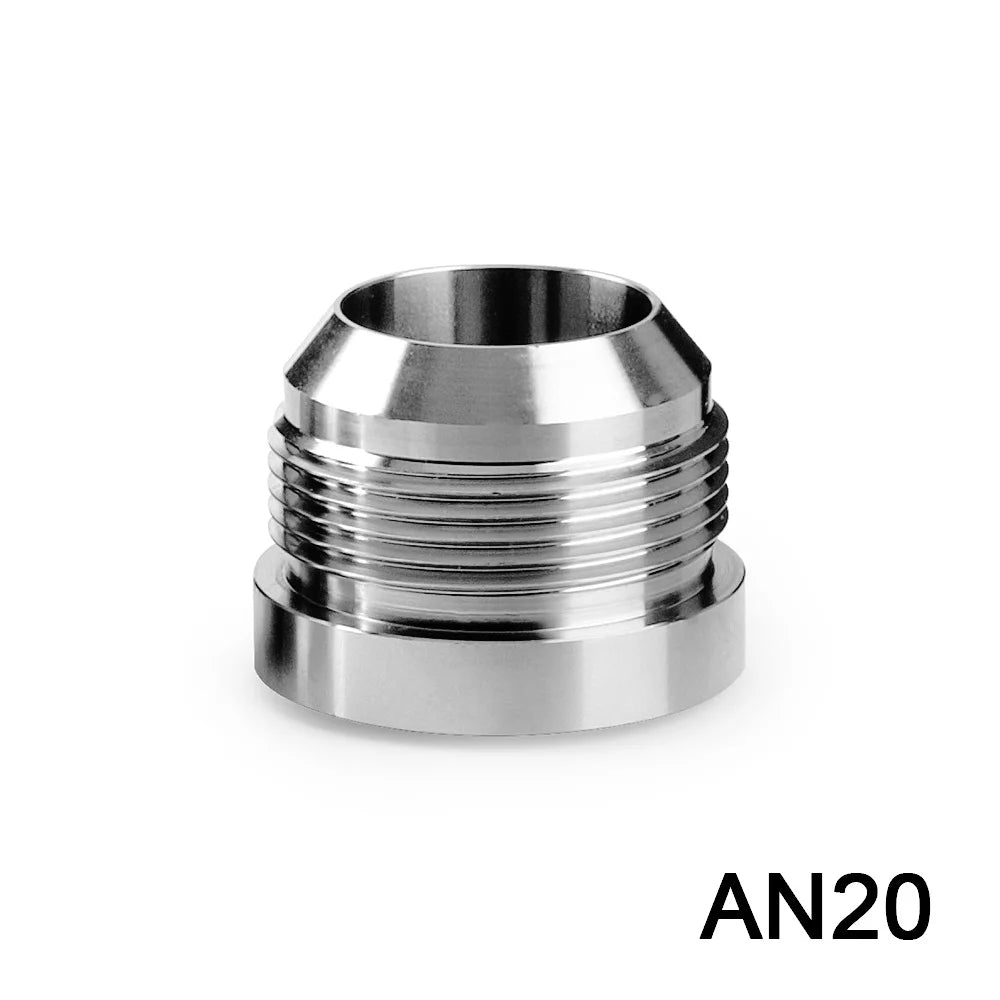 1PCS AN6 AN8 AN10 AN12 AN16 AN20 Male Billet Stainless Steel Straight Male Weld Fitting Adapter Weld Bung Nitrous Hose Fitting