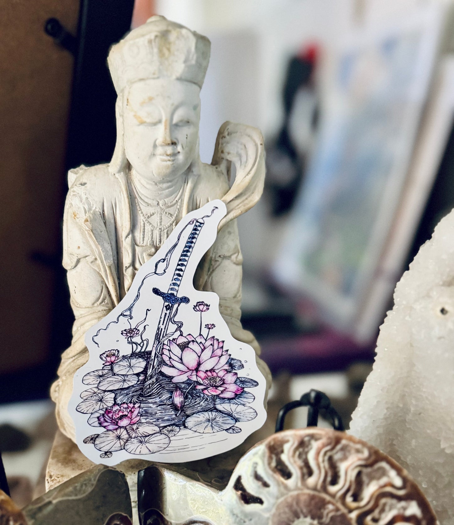 Sword of Serenity Sticker – 4" Waterproof Vinyl Decal