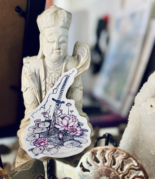 Sword of Serenity Sticker – 4" Waterproof Vinyl Decal