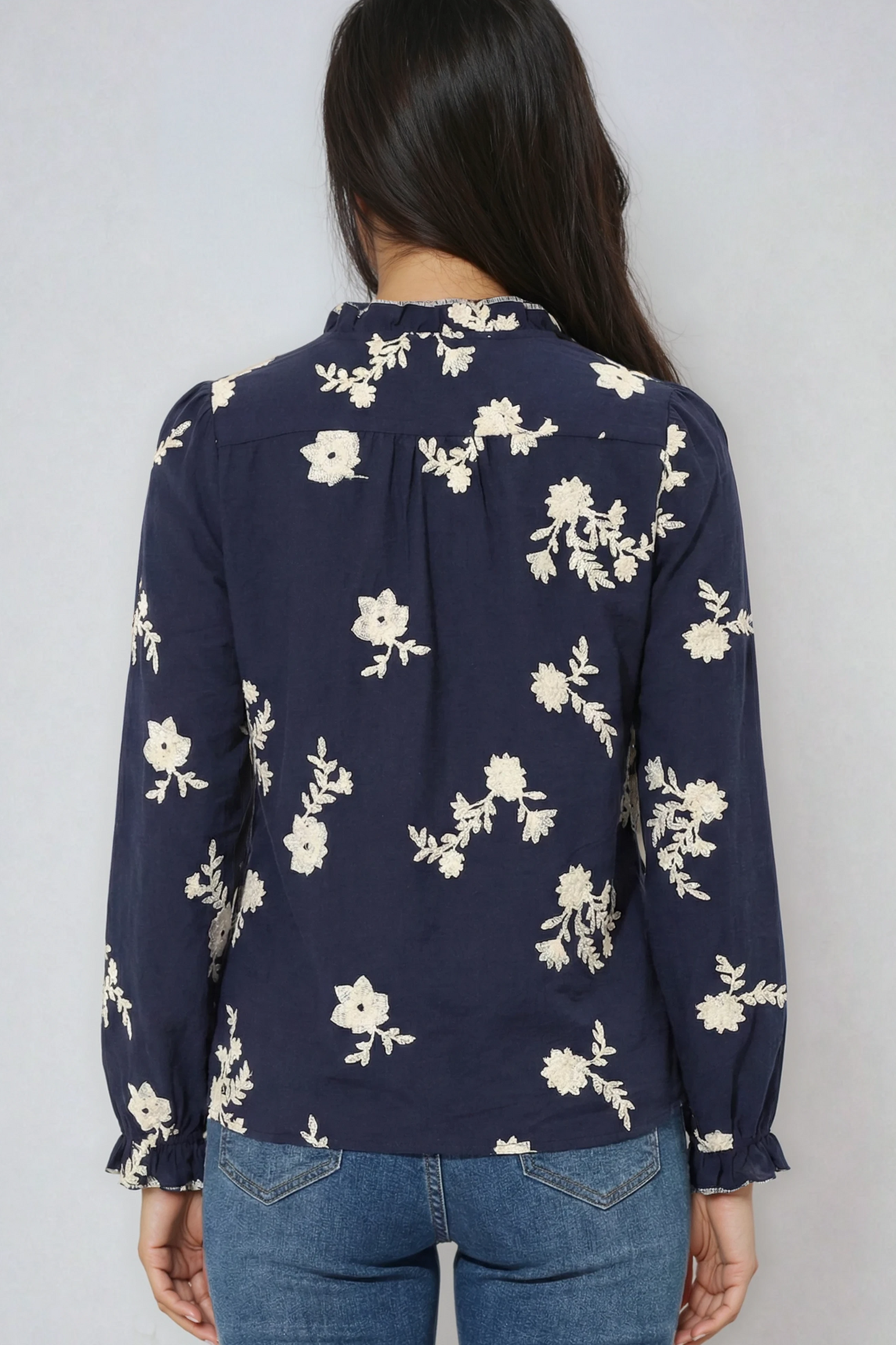 Women's Floral Embroidered  Blouse
