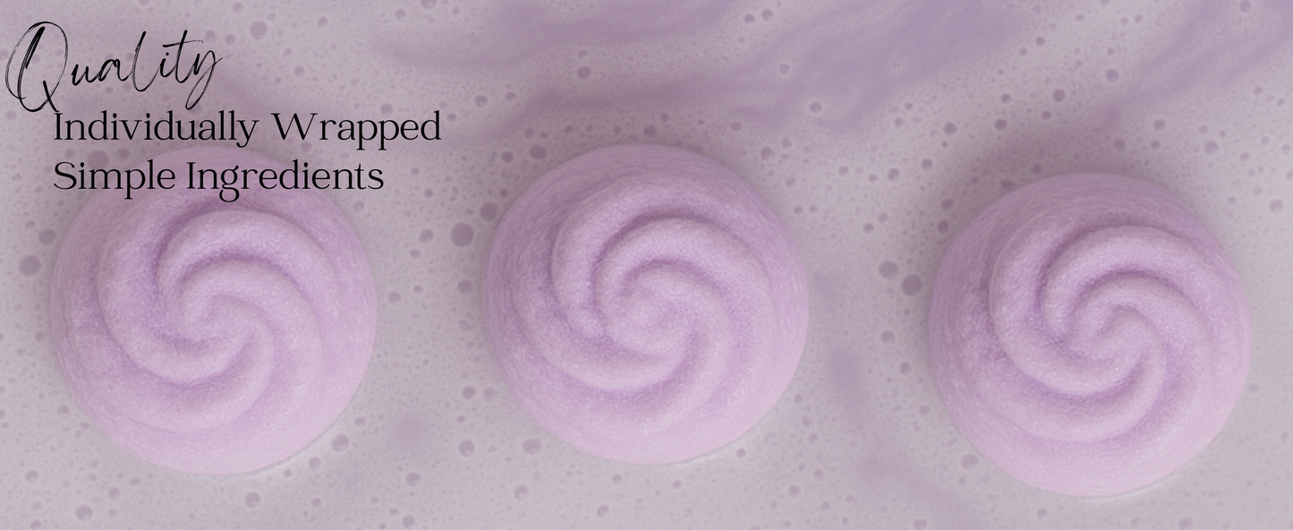 EvolutionUSA Lavender Dreams Bath Bombs for Women, 12 Sparkly Flower Shaped Lavender Bath Bombs, Lush Gift for Mother's Day, Easter, Birthday or Self Care, Aromatherapy Bathbombs, Organic Bath Balls