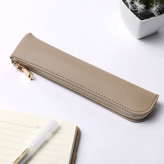 Fresh Leather Mini and Simple Men and Women Pen Sleeve