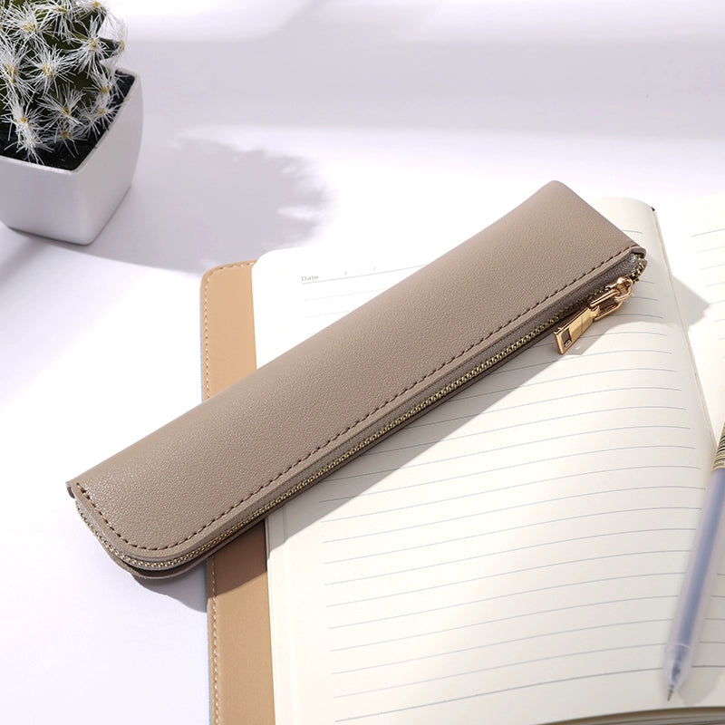 Fresh Leather Mini and Simple Men and Women Pen Sleeve