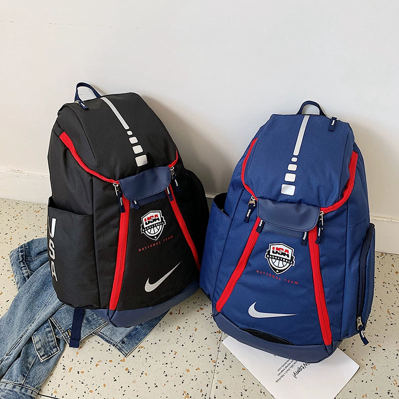 James Backpack USA American Team Sports Outdoor Basketball Backpack Student Schoolbag Men's Large Capacity Travel Bag