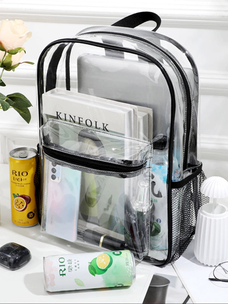 Transparent Women's Fashion Trendy PVC Waterproof Backpack