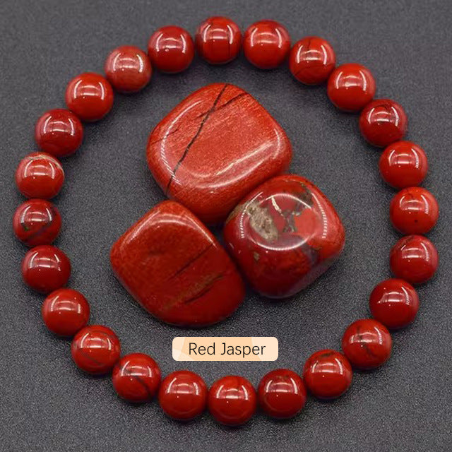 SHINE/TK Cross-border Best Selling 8mm Apatite Sun Stone Beaded Bracelet Handmade Agate Crystal Original Stone Bracelet