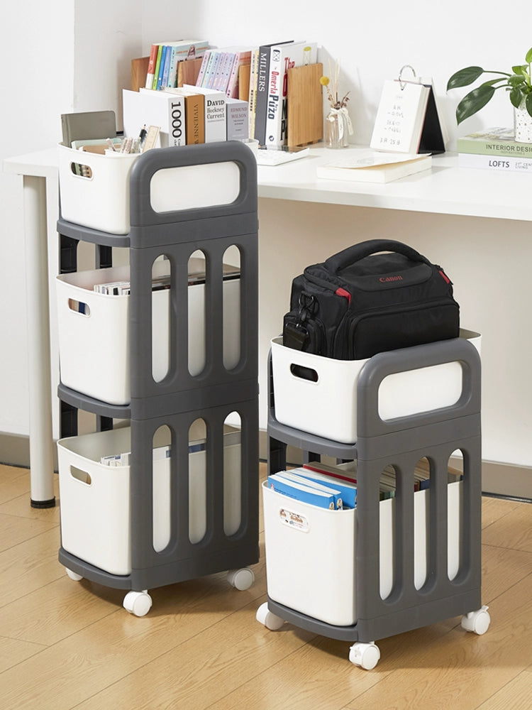 Schoolbag Storage Rack Removable Trolley Book Storage Cabinet Student Schoolbag Storage Rack Handy Gadget Bookshelf