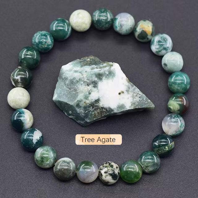 SHINE/TK Cross-border Best Selling 8mm Apatite Sun Stone Beaded Bracelet Handmade Agate Crystal Original Stone Bracelet