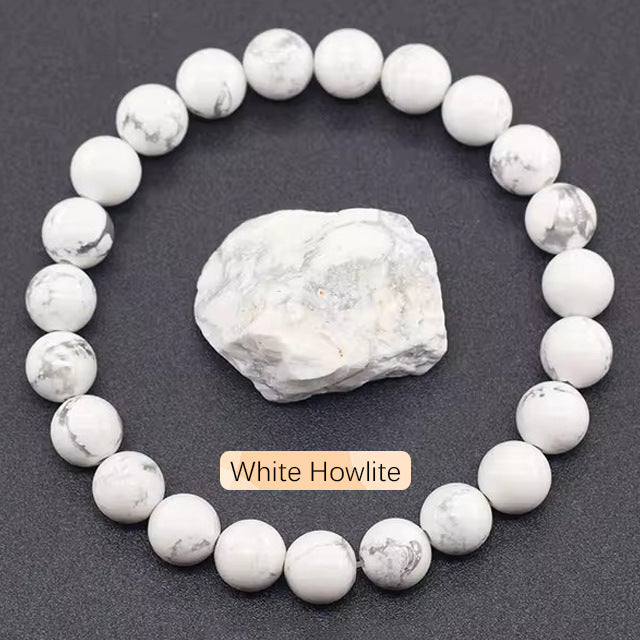 SHINE/TK Cross-border Best Selling 8mm Apatite Sun Stone Beaded Bracelet Handmade Agate Crystal Original Stone Bracelet