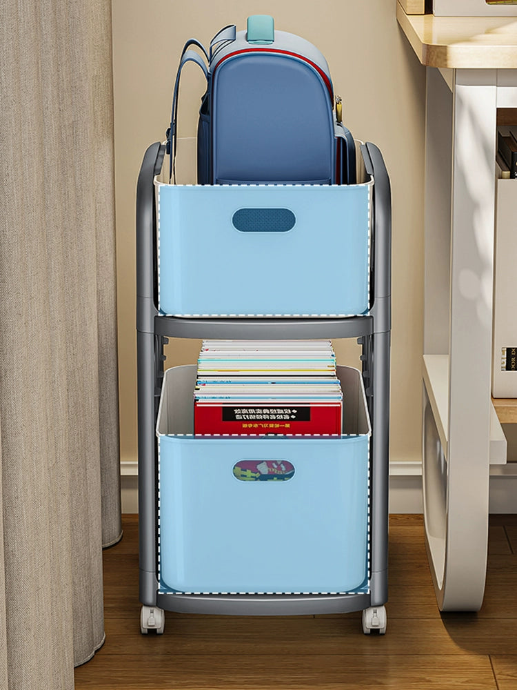 Schoolbag Storage Rack Removable Trolley Book Storage Cabinet Student Schoolbag Storage Rack Handy Gadget Bookshelf