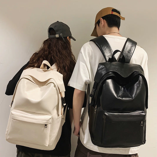 Travel PU Leather Sports Trendy Women's 16-Inch Backpack