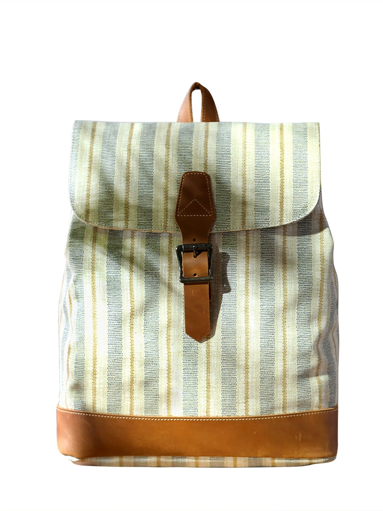 Xiao Sheng Youmi Casual Stripes Canvas Women's Backpack