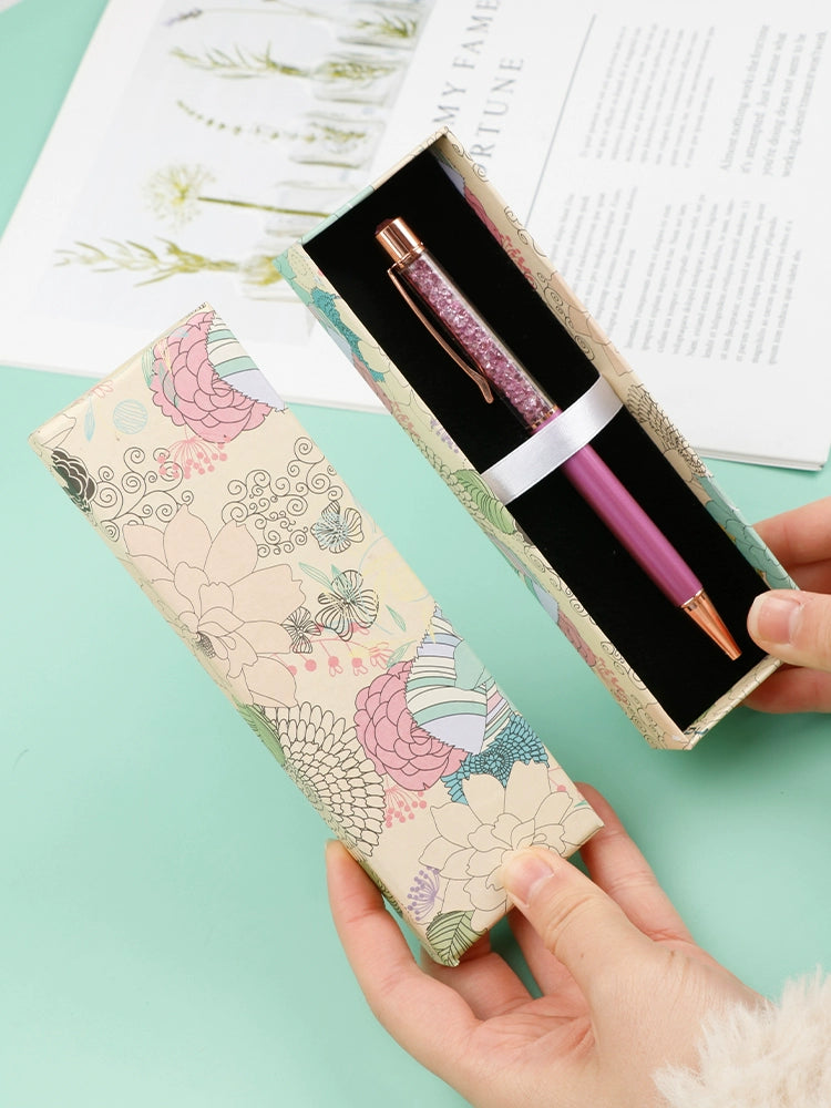 Flower Box Crystal Pen Fresh K-style Stationery