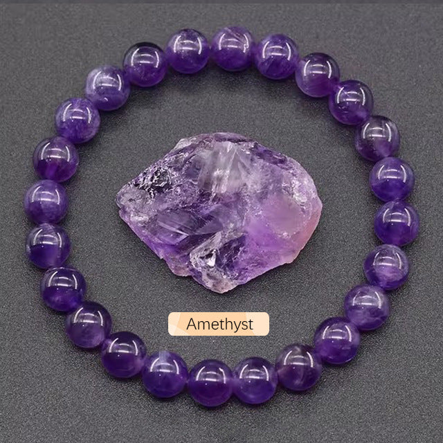 SHINE/TK Cross-border Best Selling 8mm Apatite Sun Stone Beaded Bracelet Handmade Agate Crystal Original Stone Bracelet