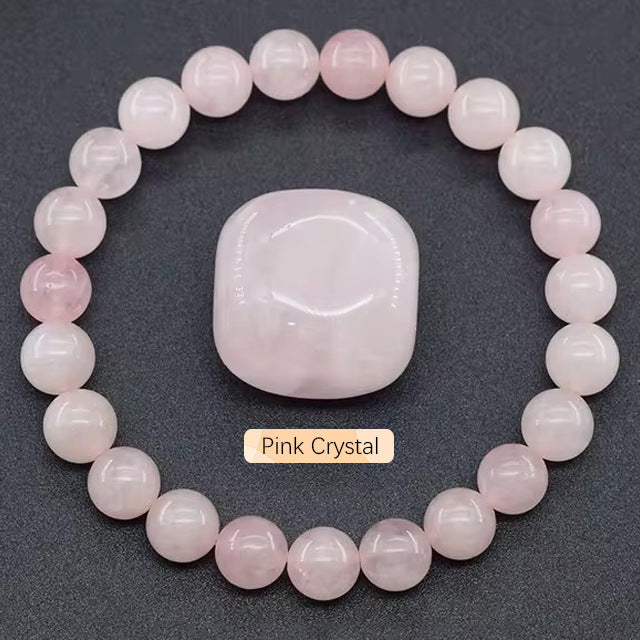 SHINE/TK Cross-border Best Selling 8mm Apatite Sun Stone Beaded Bracelet Handmade Agate Crystal Original Stone Bracelet