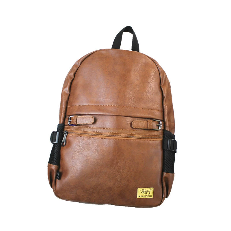 Travel Men Women's Casual Japanese Leather Backpack