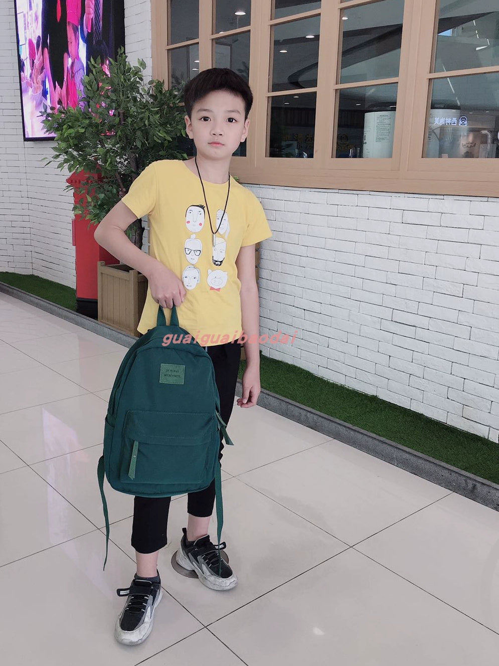 Simple Primary School Student Schoolbag Lightweight Burden Alleviation Men's and Women's Travel Kids 2-6 Grade Tutorial Class Backpack Make-up Class 5