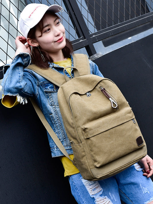 Travel Canvas Junior High School K-style Men Backpack