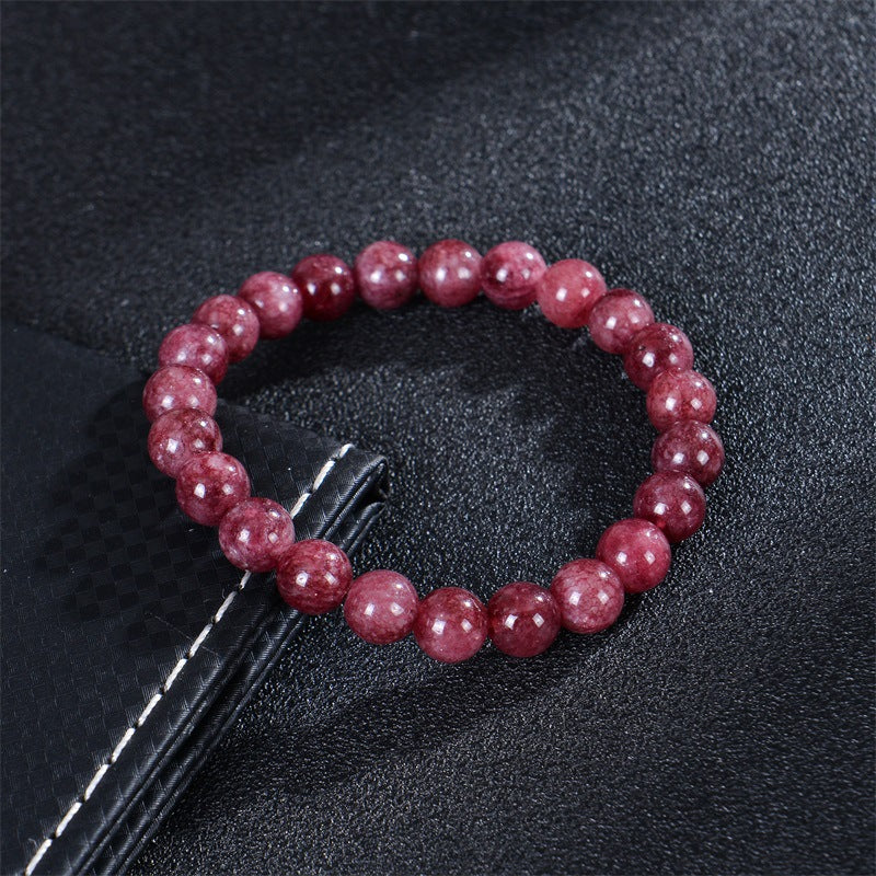 SHINE/TK Cross-border Best Selling 8mm Apatite Sun Stone Beaded Bracelet Handmade Agate Crystal Original Stone Bracelet